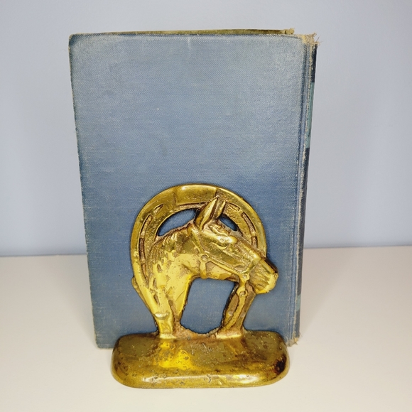 Solid Brass Horse Head Horseshoe Bookends Western Farrier - Picture 6 of 12